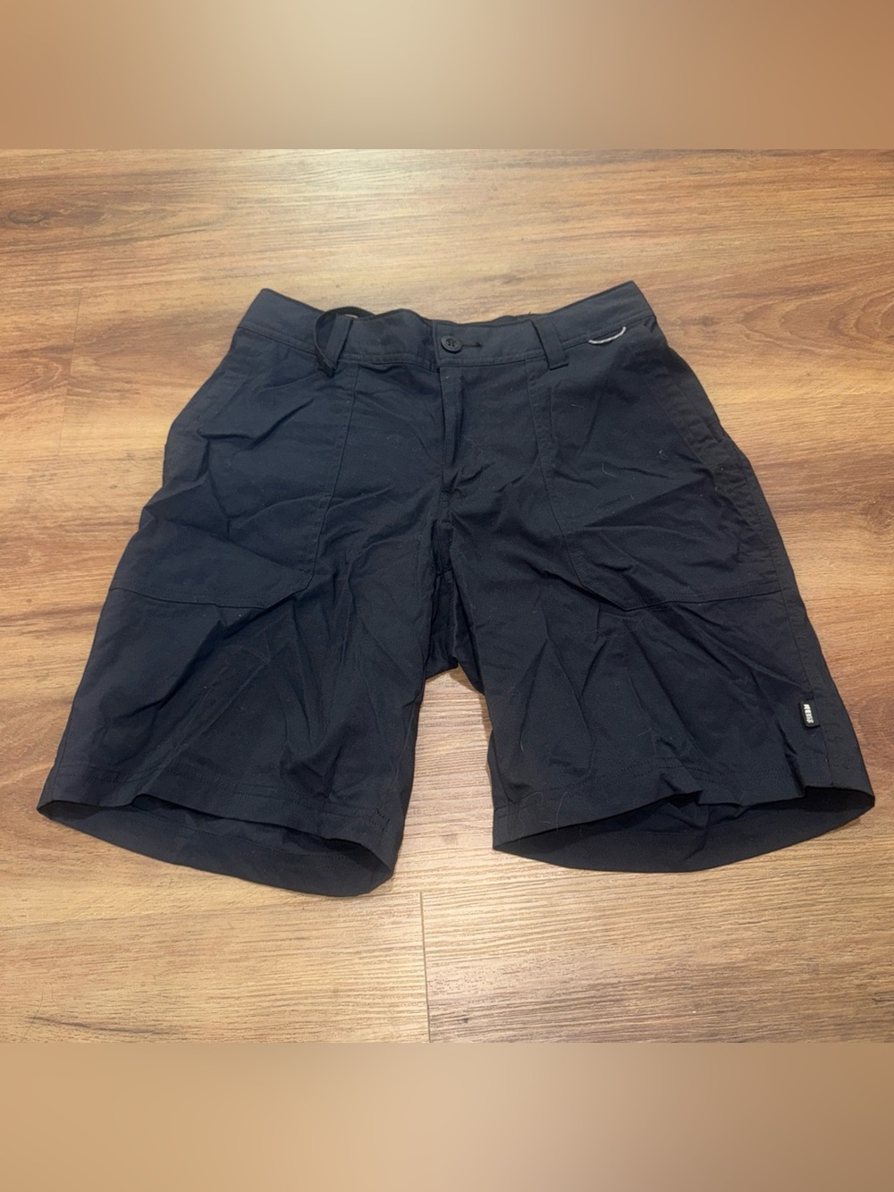 REI Co-op Shorts Women Size 4 Black Nylon Hiking Elastic Waist Pockets QuickDry